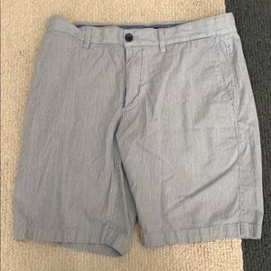 Blue and white striped Banana Republic shorts